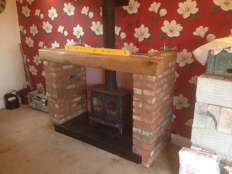 Renovated fireplace