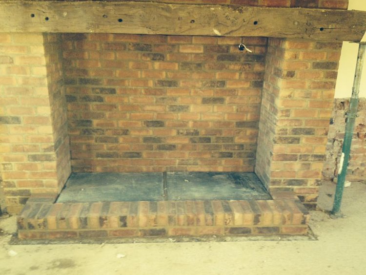 A picture of a Renovated fireplace