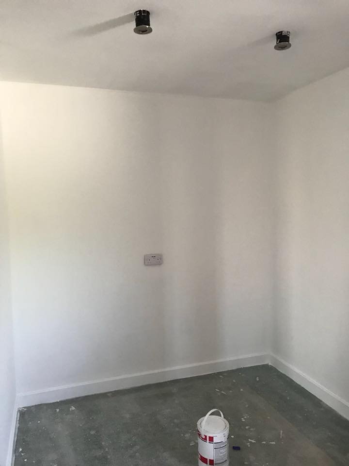 A picture of a newly painted room