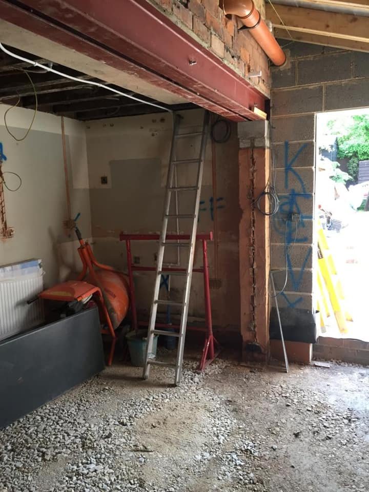 A picture of a newly installed beam in a renovated property