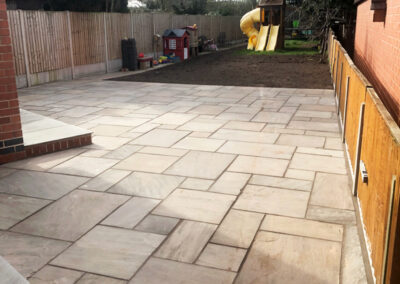 NEW PATIO AREA FOR A RESIDENTIAL PROPERTY IN BURTON UPON TRENT