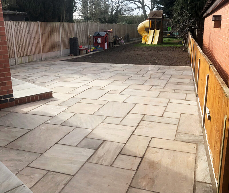 NEW PATIO AREA FOR A RESIDENTIAL PROPERTY IN BURTON UPON TRENT